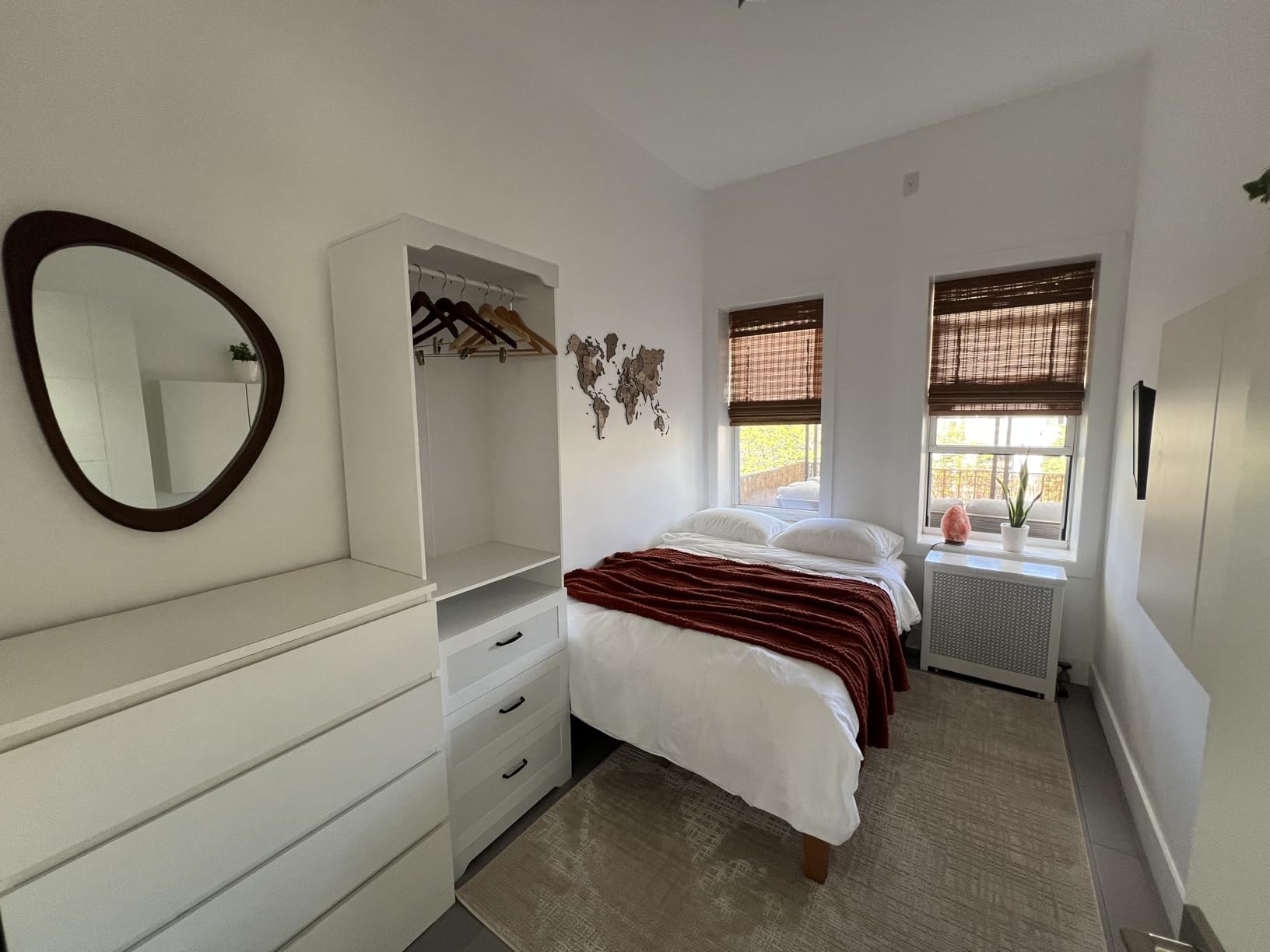 Irregular Wall Mirror, 15*10in Asymmetrical Wood Mirrors, Small Wall Mirror customer photo 1