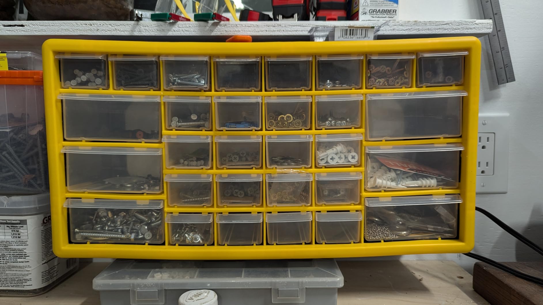 Stalwart 30-Drawer Plastic Small Parts Organizer, Yellow customer photo 1