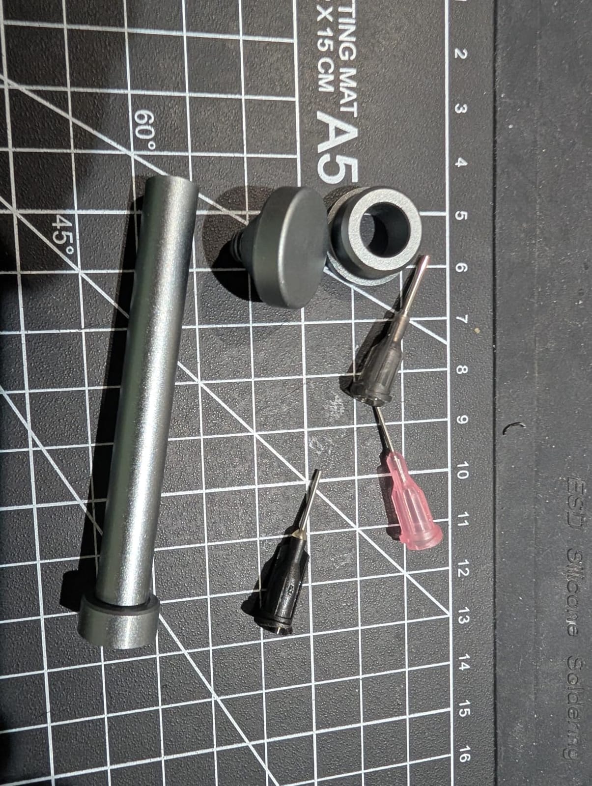 Metal Syringe Plunger Dispenser - Solder Flux - Solder Paste - Mechanic Manual Plunger - Meta online Aluminum Alloy Plunger tool customer photo 2