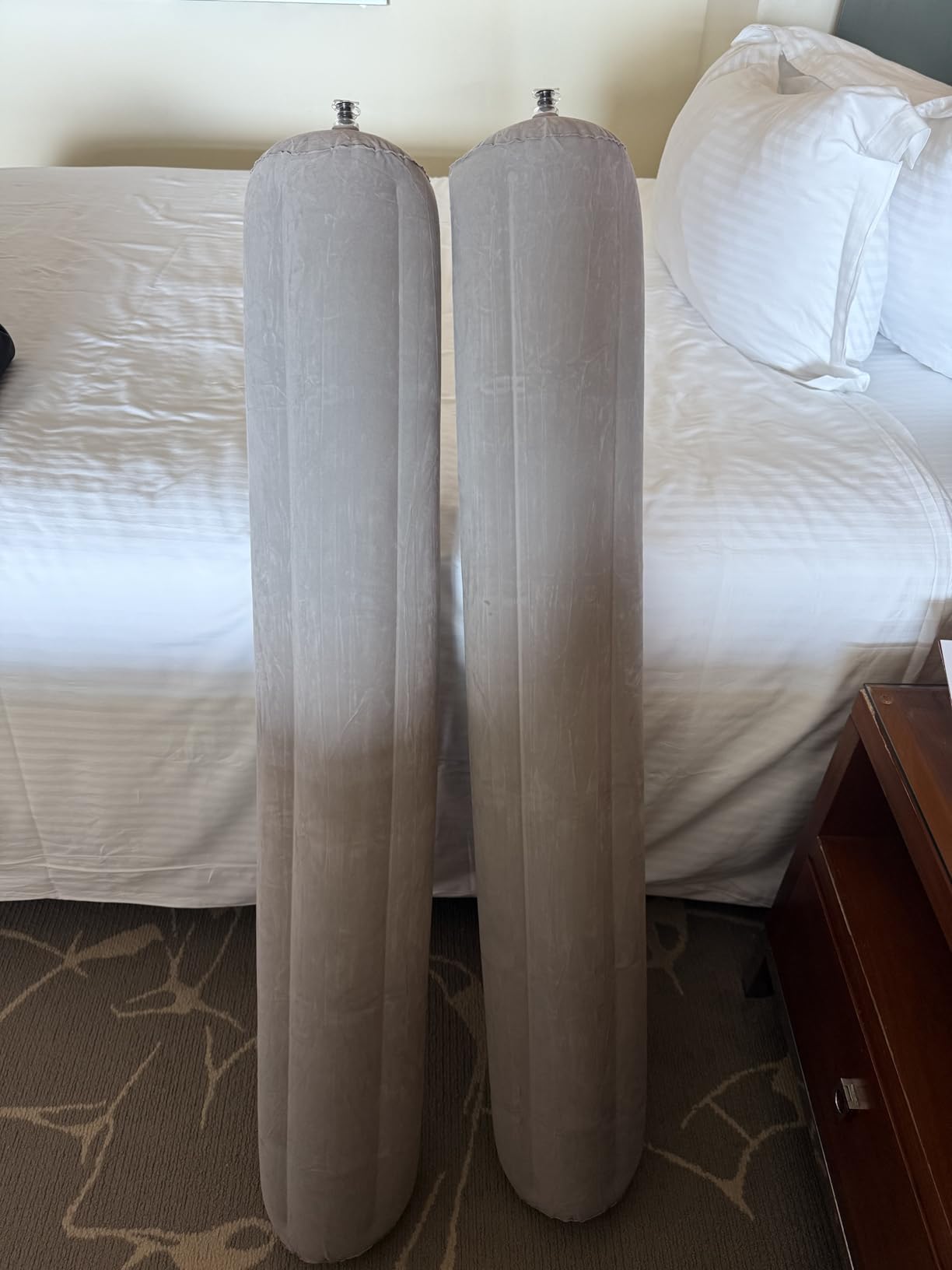 USHMA 2Pack Travel Bed Rails for Toddlers | Non-Slip Soft Flocking Portable Inflatable Bed Rails for Toddlers | Travel Toddler Bed Rail for Full, Queen, King Size Beds | Portable Bed Rail for Travel customer photo 1