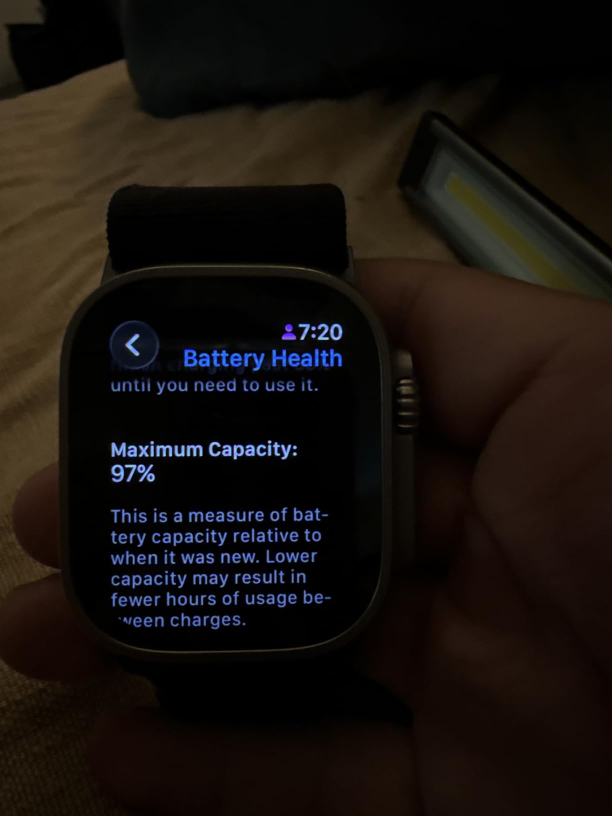 Apple Watch Ultra 2 [GPS + Cellular, 49mm] - Titanium Case with Blue Ocean Band, One Size (Renewed) customer photo 2