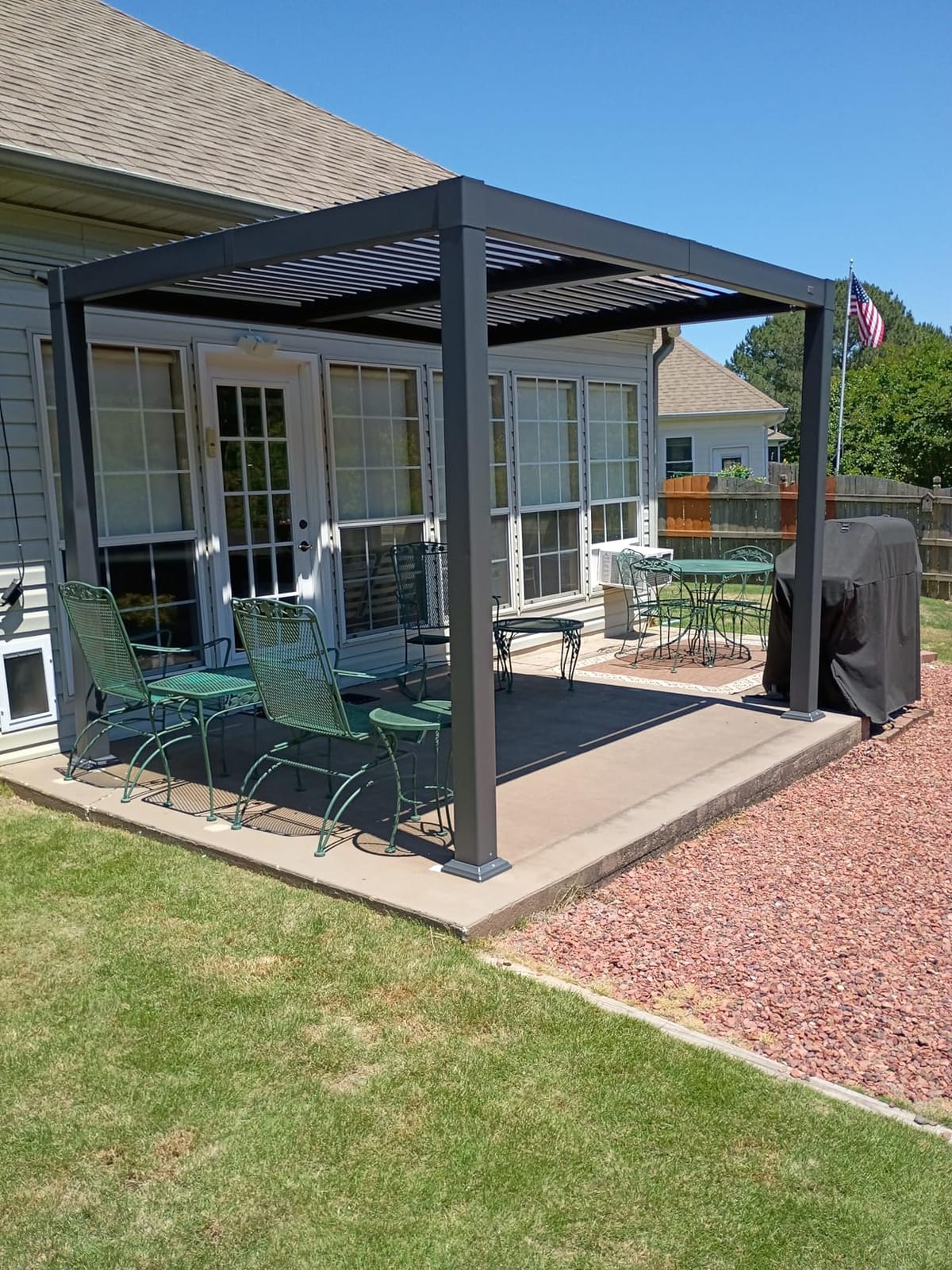 PURPLE LEAF Louvered Pergola 10' x 14' Aluminum Pergola w/Independent Roof customer photo 1