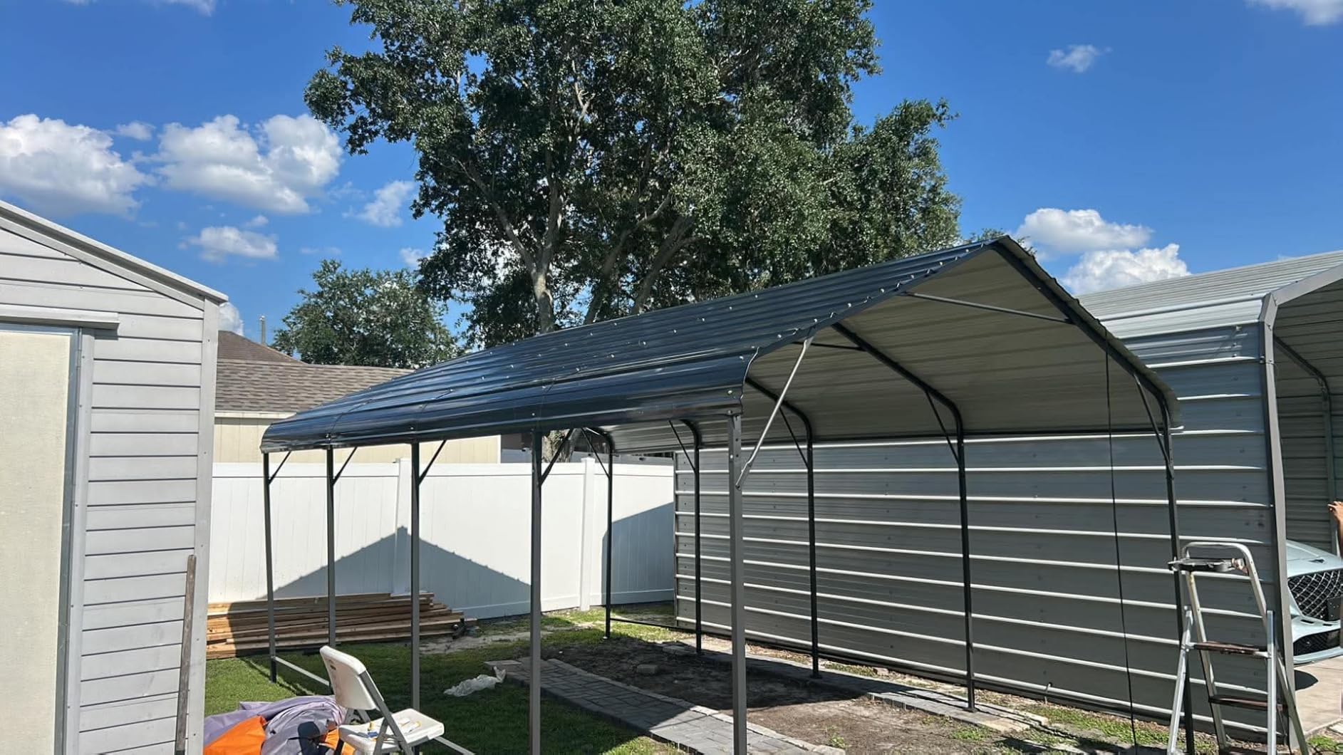 AirWire 12x20 FT Metal Carport Canopy with Reinforced Base customer photo 2