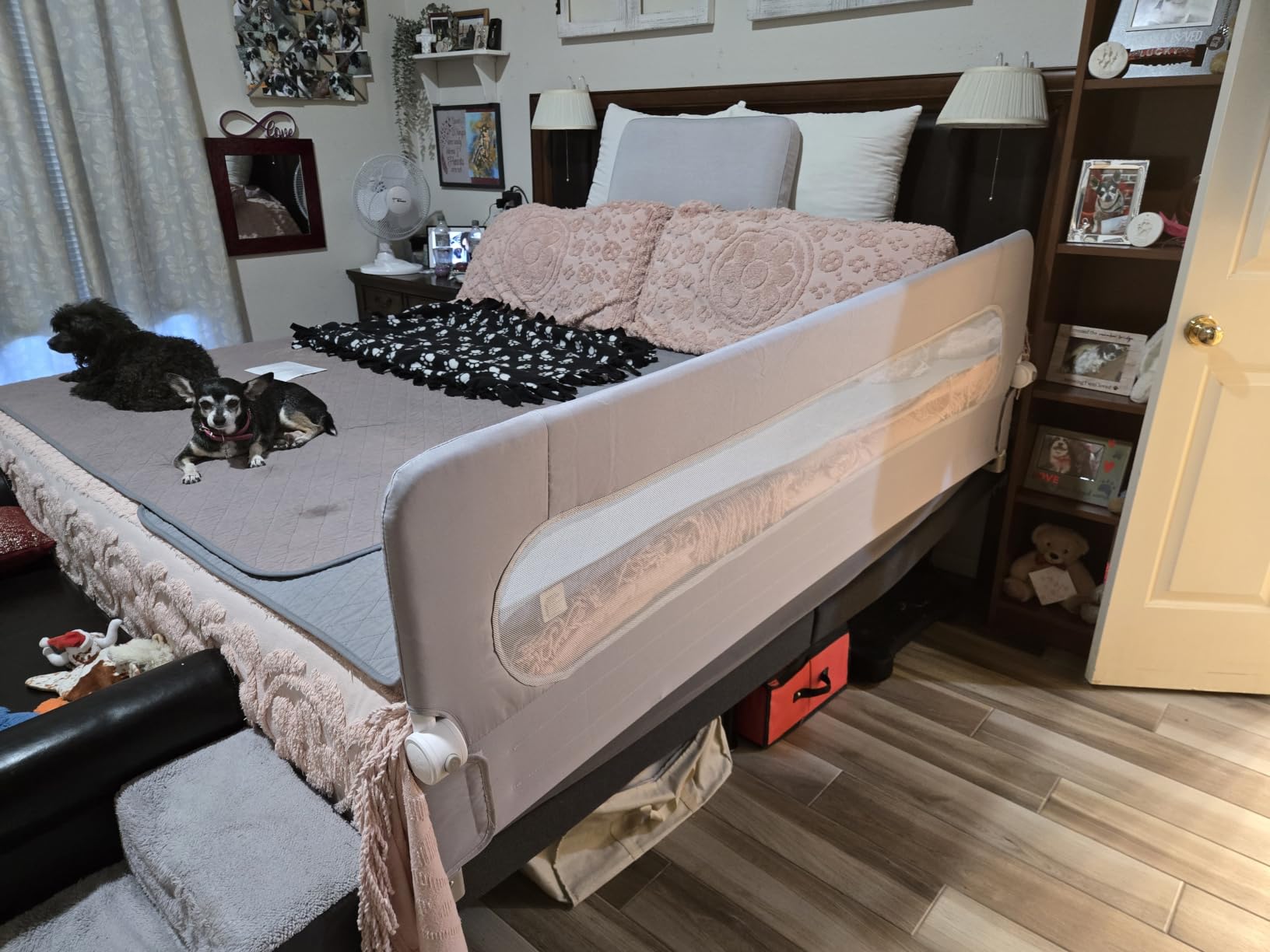 UPGOGO Folding Bed Rail for Toddlers, Grey, 71