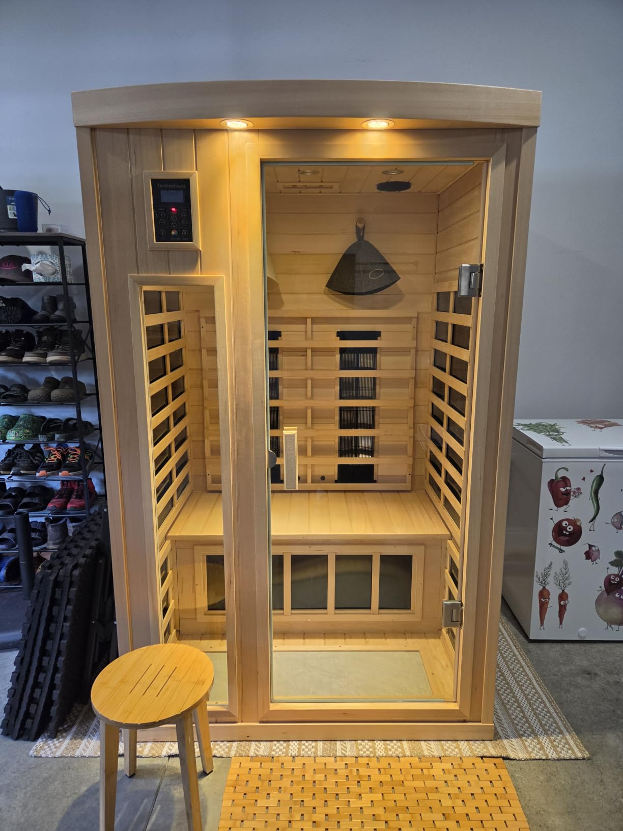 Kanlanth 2 Person Outdoor Sauna for Home, Low EMF Far Infrared Sauna, 1850W customer photo 1