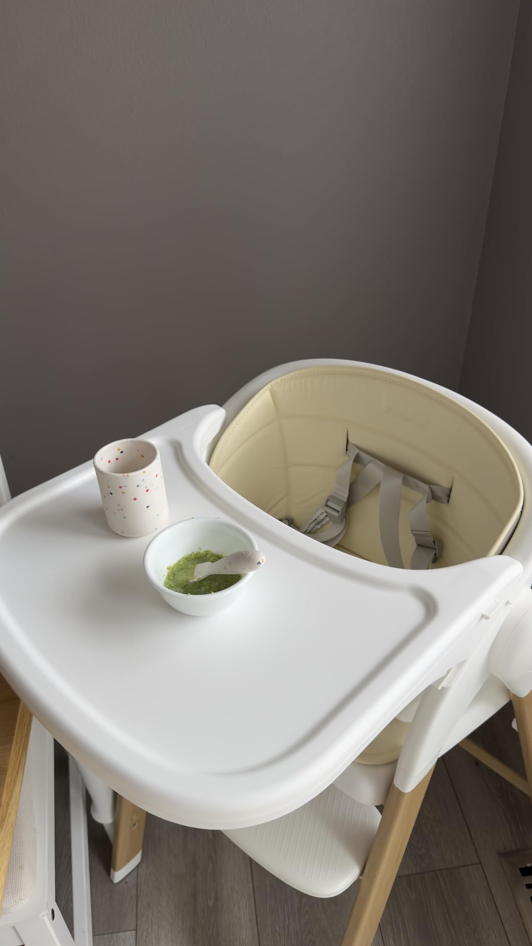 KUB Foldable Baby High Chair for Family (Black& Wood-Printed Metal) customer photo 1