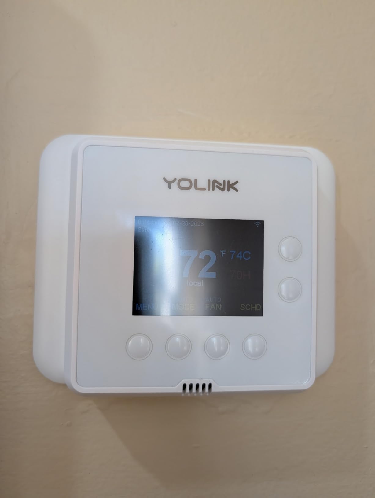 YoLink Thermostat 2, Smart Heat Pump Thermostat, YS4004 customer photo 1