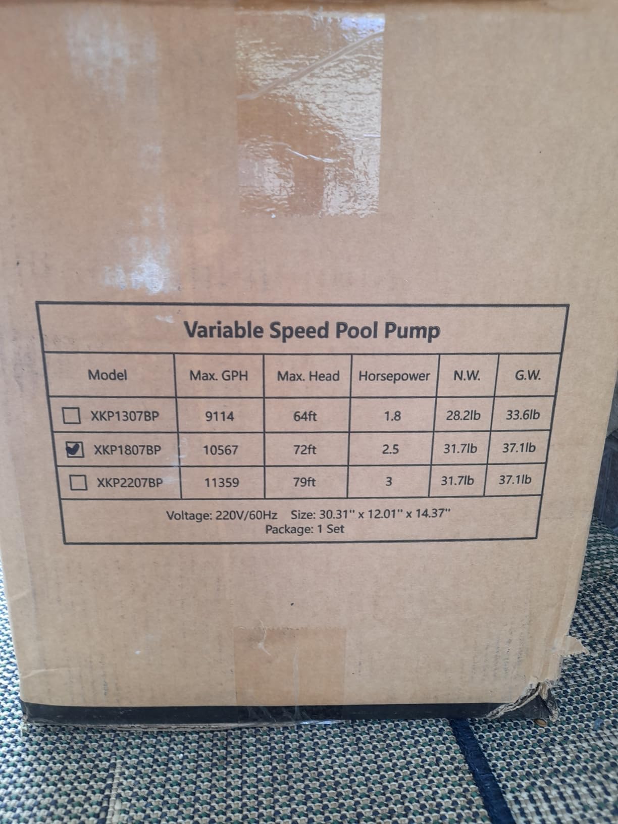 2.5HP Variable Speed Pool Pump for In Ground and Above Ground Pools 220V customer photo 2