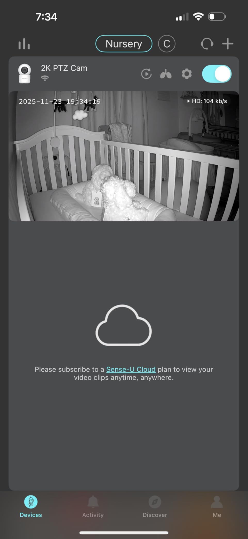 Sense-U AI 2.5K PTZ Baby Camera Monitor with Sensor-Free Sleep Movement Detection, Smart Security Indoor Video Camera with Background Audio, Cry Detection, No Monthly Fee, for Peace of Mind customer photo 1