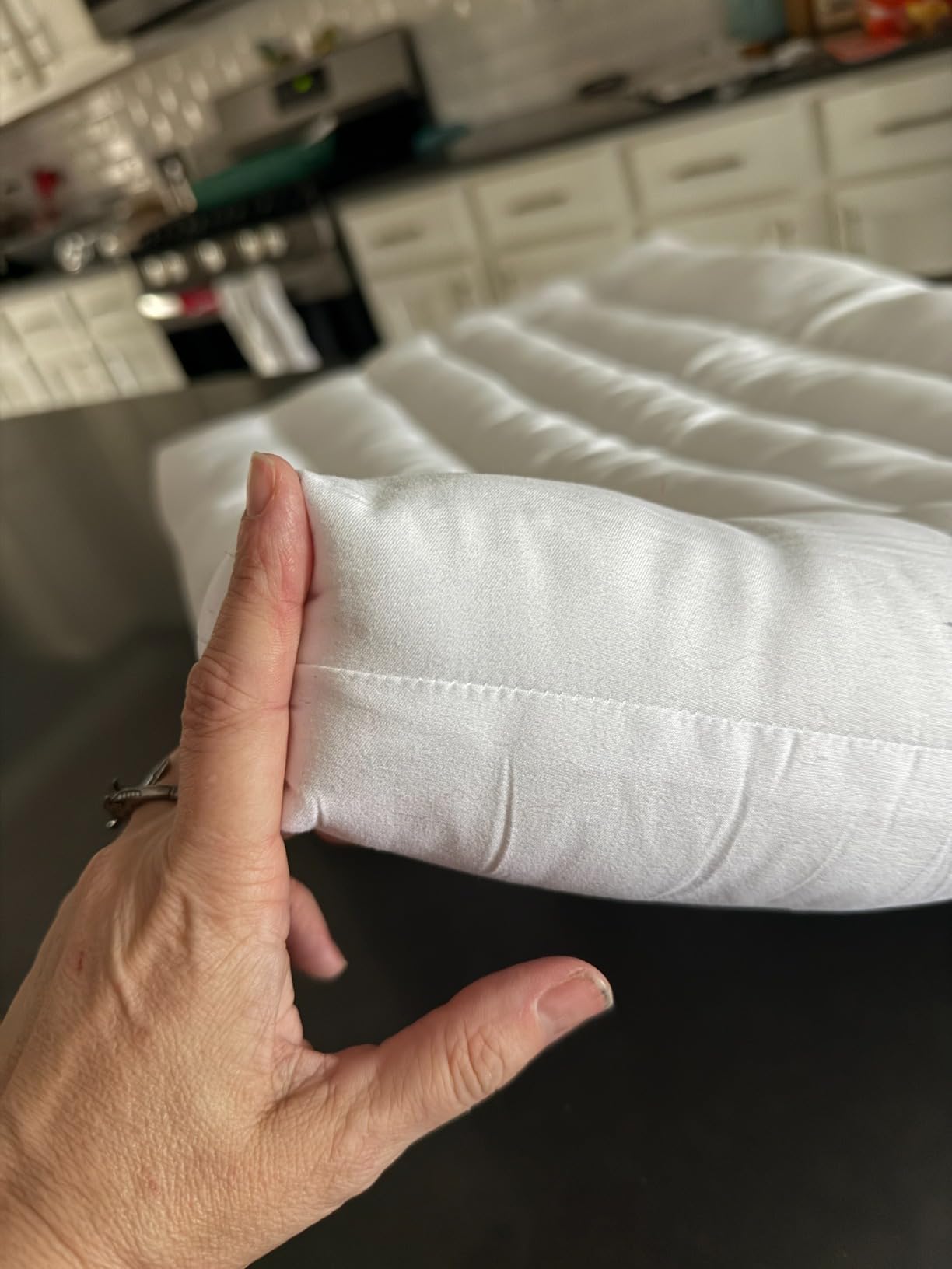 Ultra Flat Thin Pillow for Sleeping 2.5 inch Height Low Profile Slim Soft Bed Pillow for Stomach Back Sleepers Standard Size 18