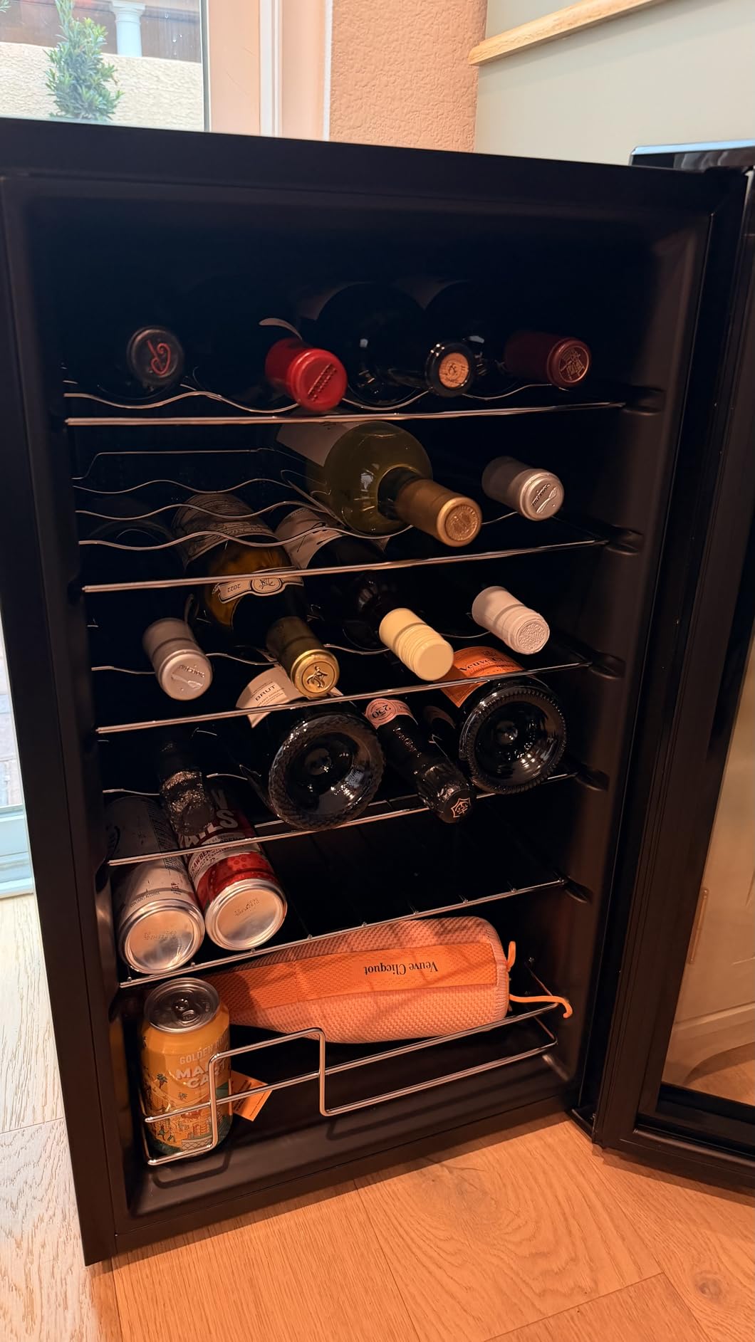 BODEGA 24 Inch Dual Zone Wine Fridge, 46 Bottle Built-in Wine Cooler with Compressor Cooling, Double-Layer UV Glass Door, Digital Thermostat & ≤35dB Quiet – Freestanding Fridge for Home Kitchen Bar customer photo 2