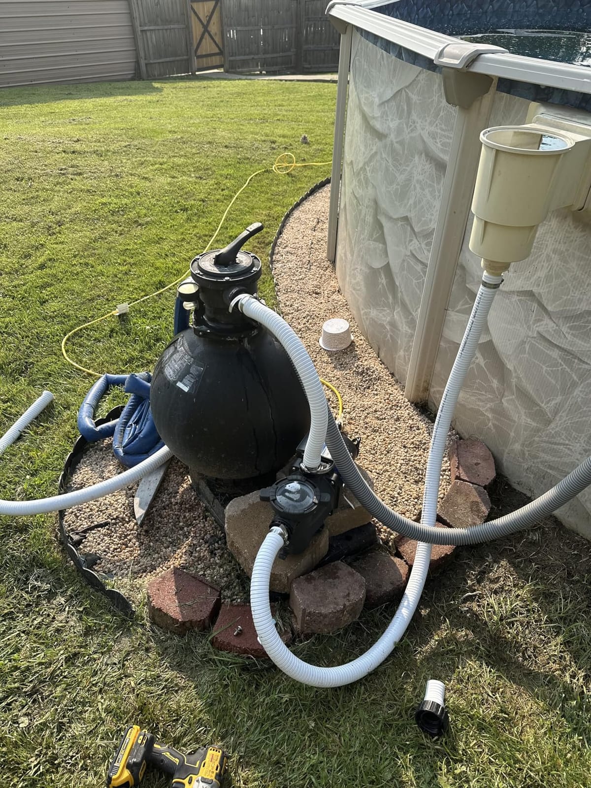 AQUASTRONG 1 HP Above Ground Pool Pump with Timer, 1.25