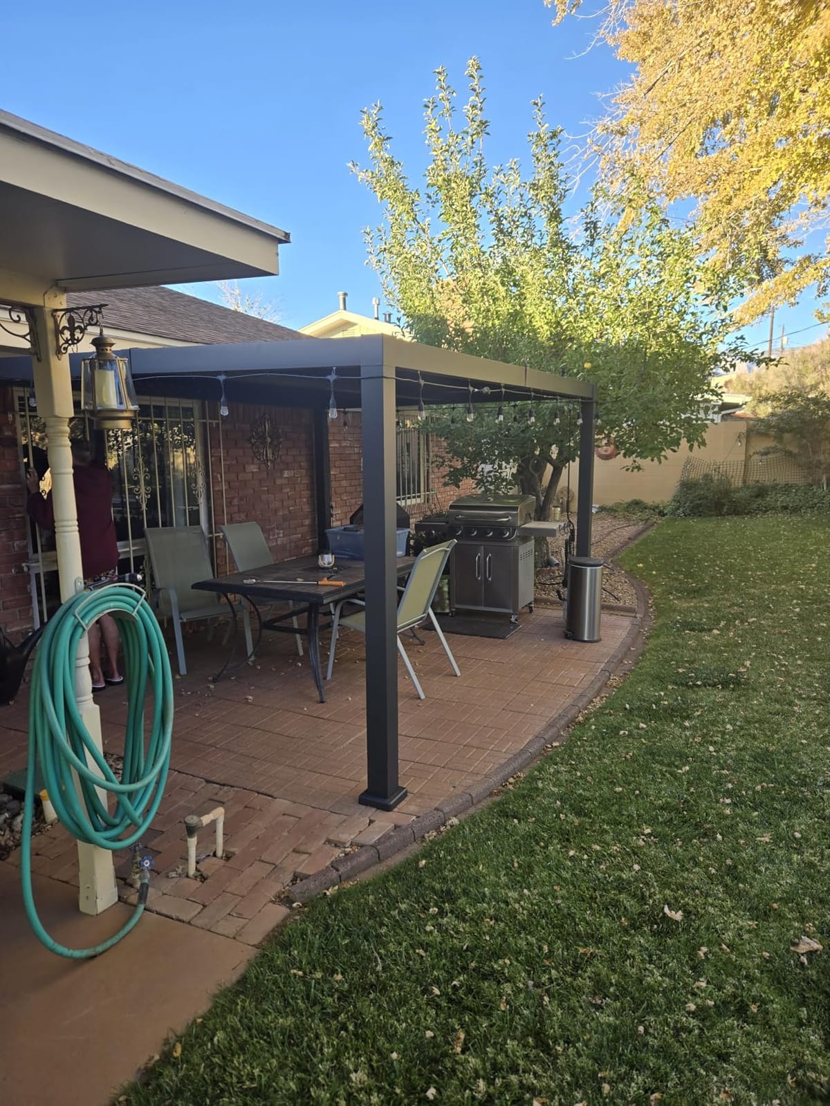 10'x 13' Patio Louvered Pergola Aluminum Black Hardtop Gazebo customer photo 1