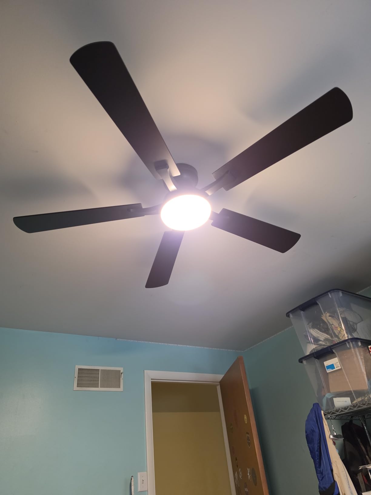 ZMISHIBO 52 Inch Ceiling Fans with Lights, Remote&App Control, Flush Mount customer photo 2