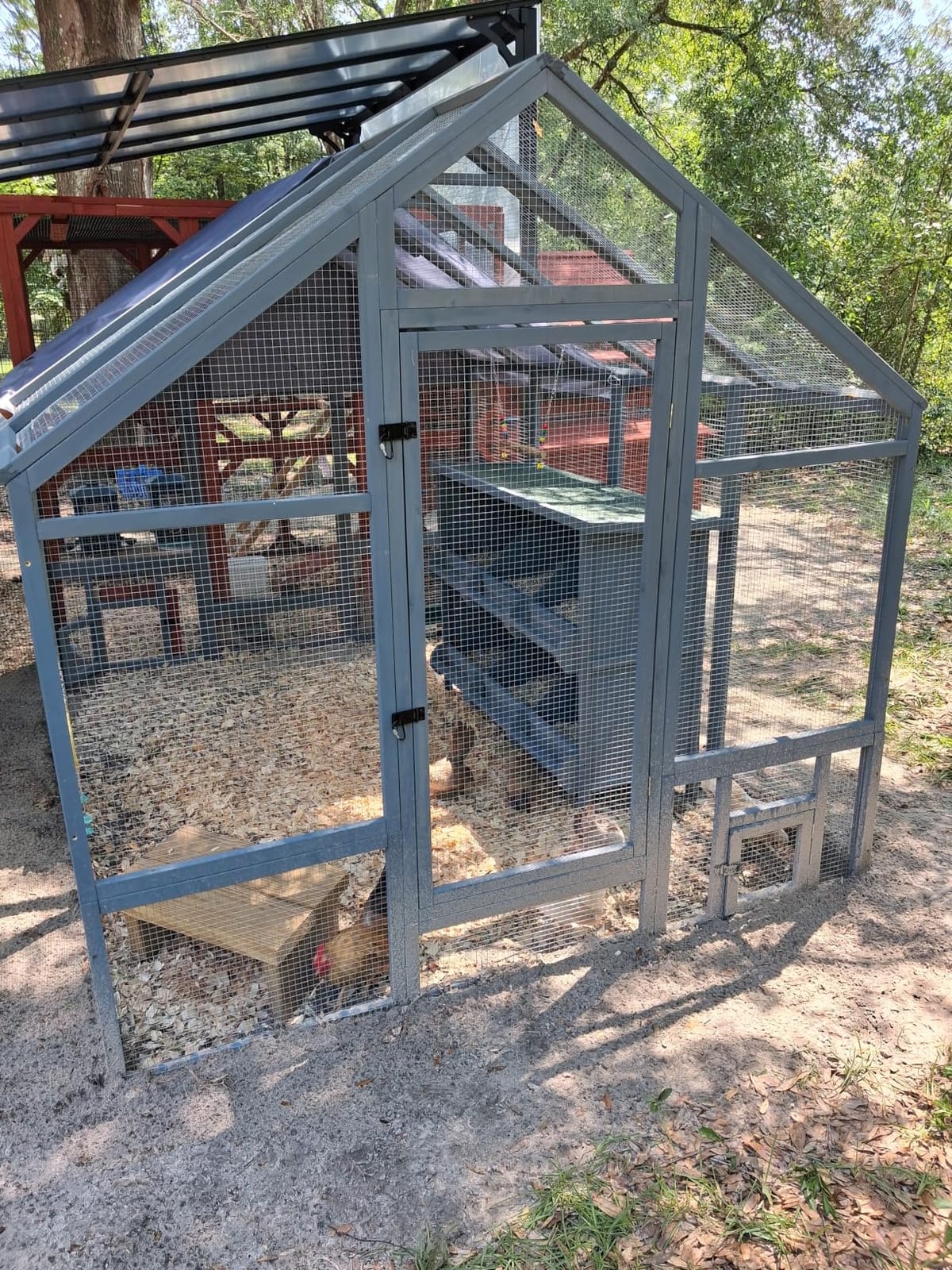 Chicken Coop for10-12 Chickens, Large Wooden Chickens Run, Gray customer photo 1