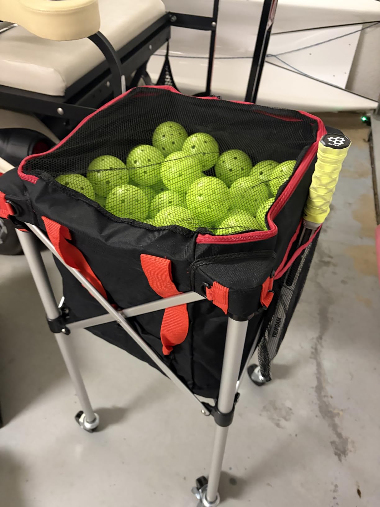 Pickleball Tennis Hopper–Foldable Cart Holds 180 Tennis/160 Pickleballs customer photo 1