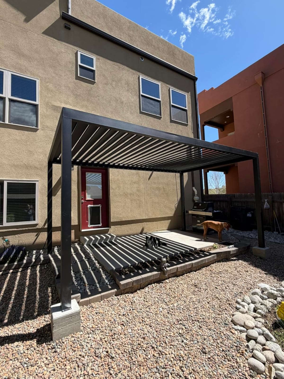 Backyard Discovery Sarasota 18' x 10' Galvanized Steel Louvered Pergola Kit with Adjustable Roof, Shade, Rain Protection, High-Wind Rating, Gutter System for Outdoor Patio, Garden, Deck, Entertaining customer photo 1