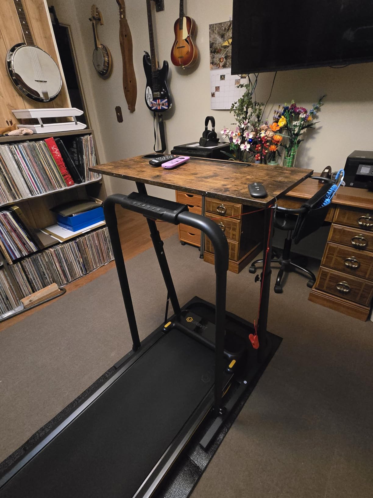VTORY Adjustable Height Standing Desk for Walking Pad Treadmill,for Cycling customer photo 1