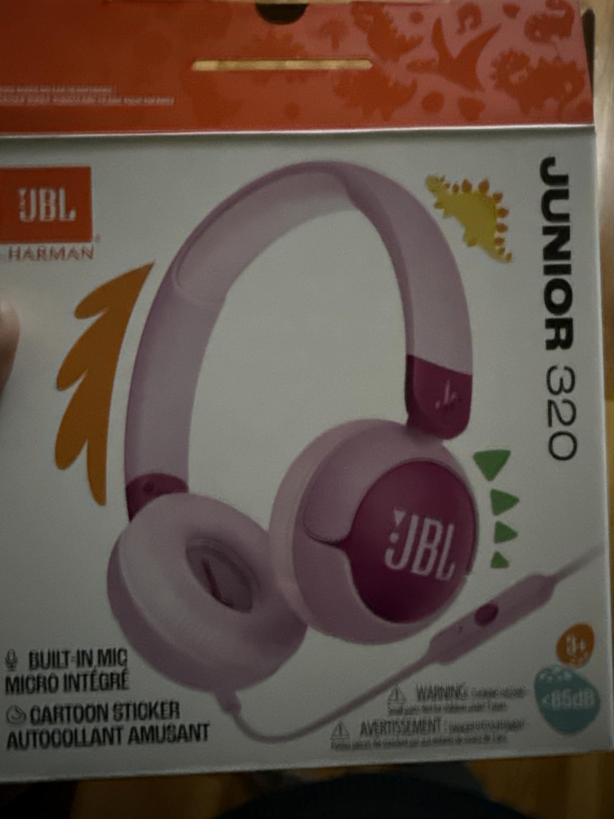 JBL Junior 320 Kids Headphones, Wired, Volume-Limited - Purple customer photo 1
