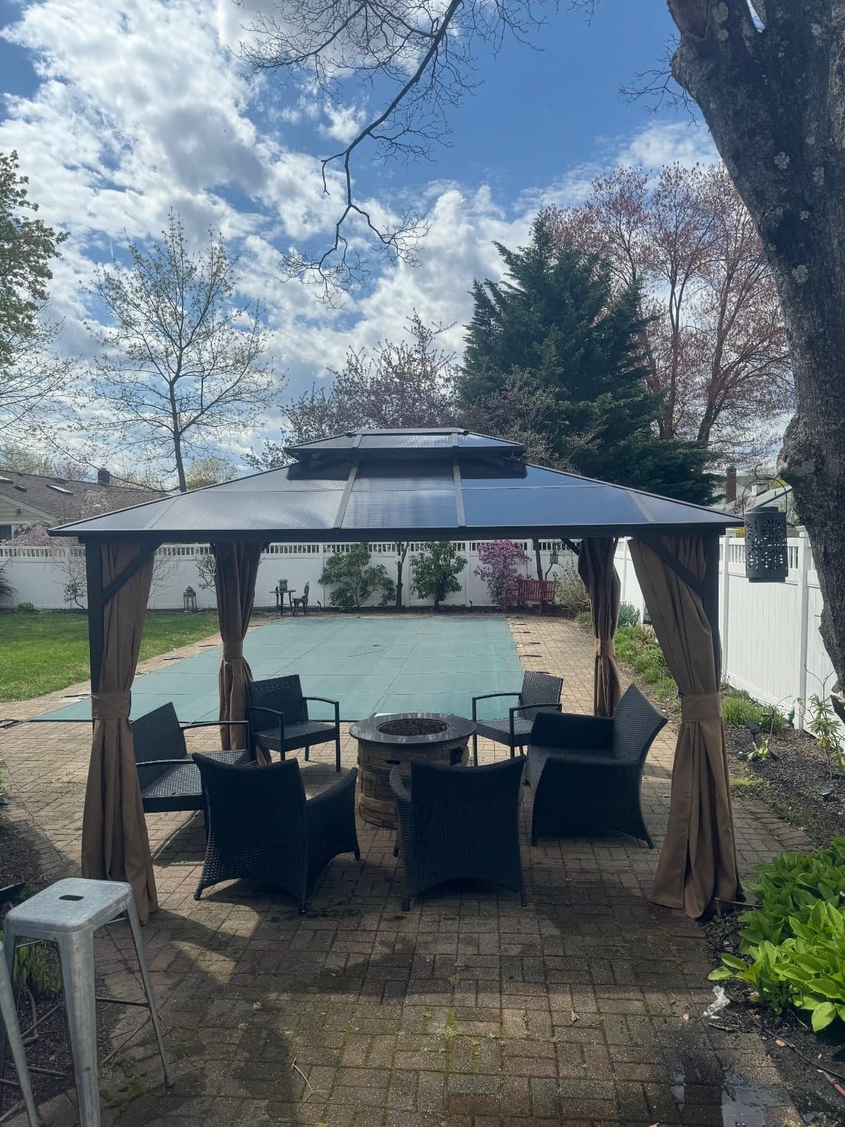 12 Ft. W X 12 Ft. D Aluminum Patio Hardtop Gazebo customer photo 2