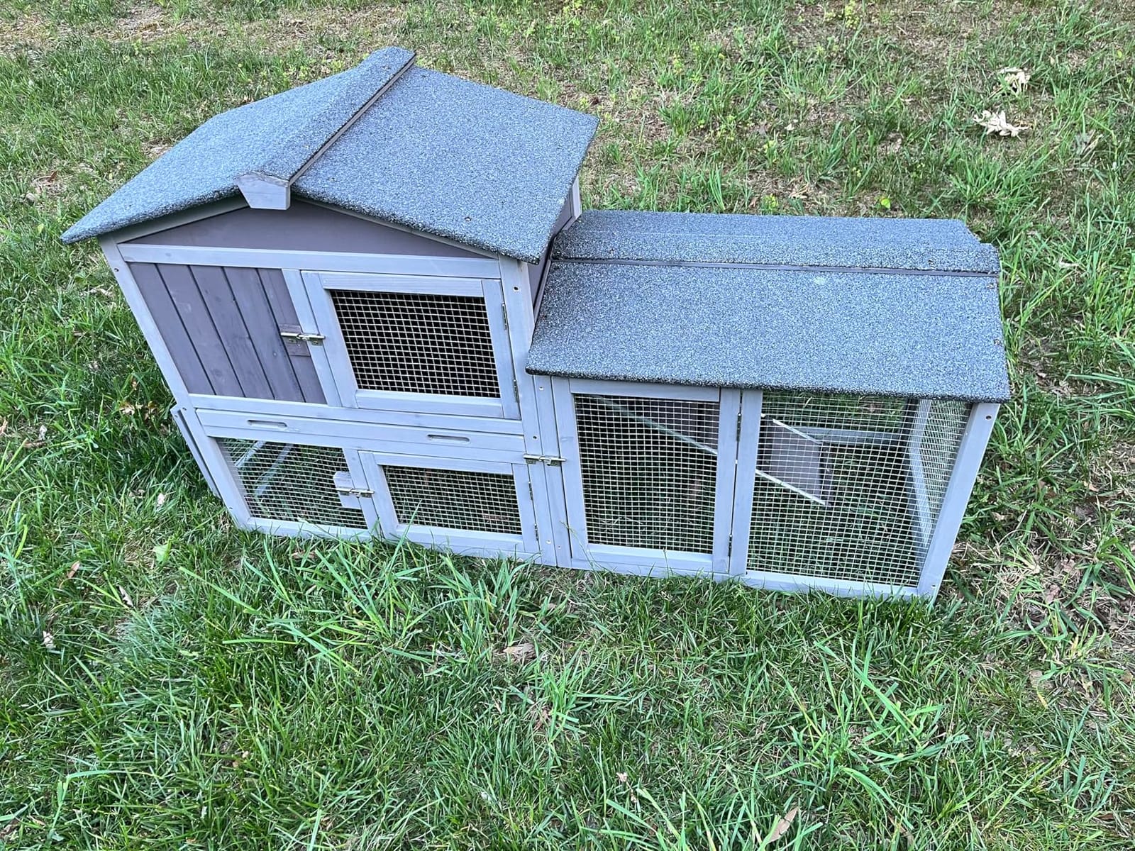 Aivituvin Chicken Coop Outdoor Rabbit Hutch Expandable Indoor Cage for Bunny, Small Chicken, Quail, Duck 57
