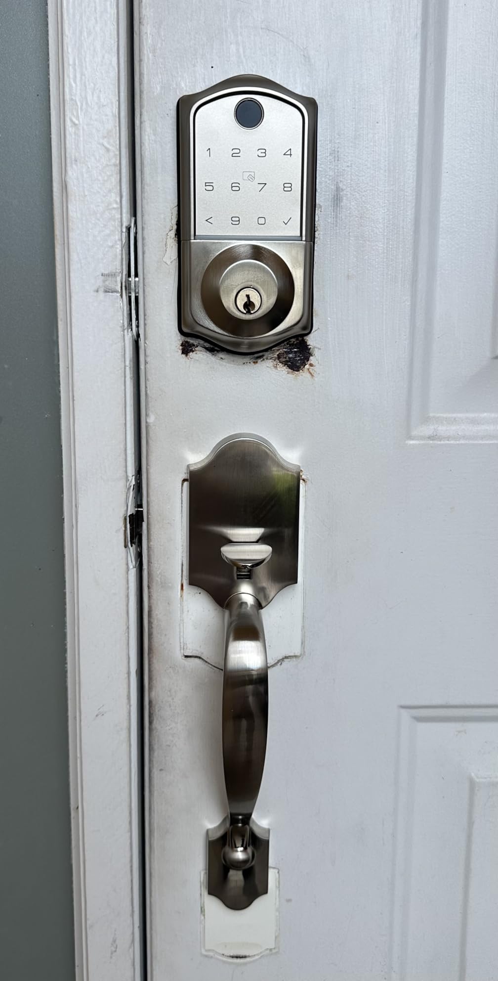 Veise VE017G-H Wi-Fi Smart Door Lock Deadbolt with Handle Set, Matte Black customer photo 2