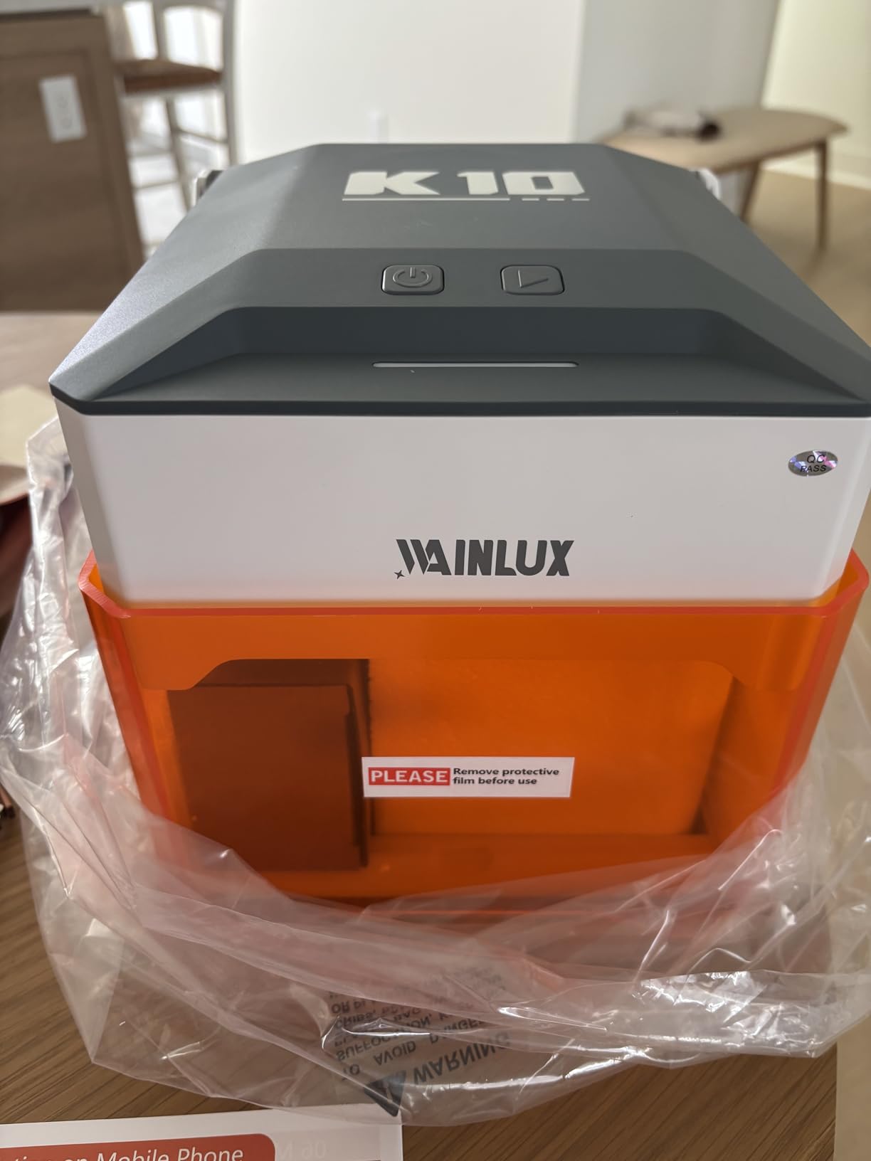 WAINLUXPRO K10 5W Laser Engraver, Class 1 Enclosed Engraving Machine customer photo 2