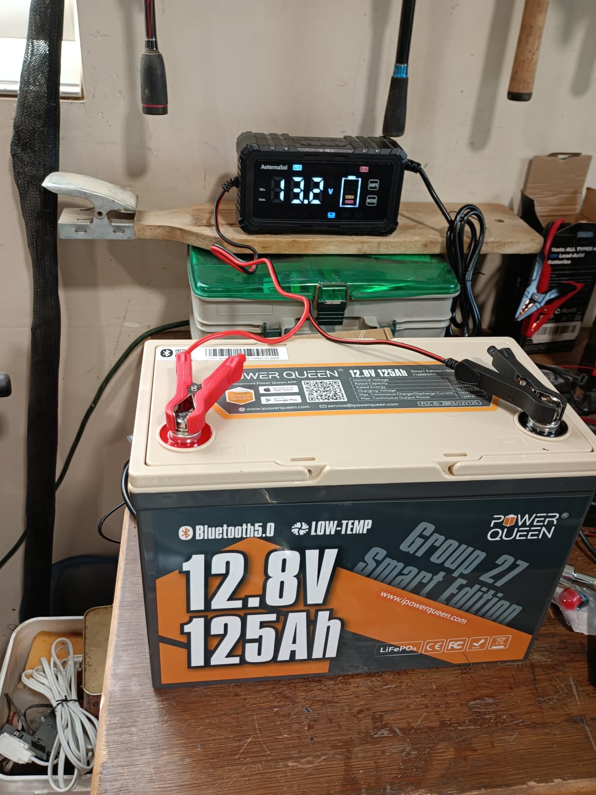 Power Queen 12V 125Ah LiFePO4 Lithium Battery Group 27 Bluetooth for RV customer photo 2