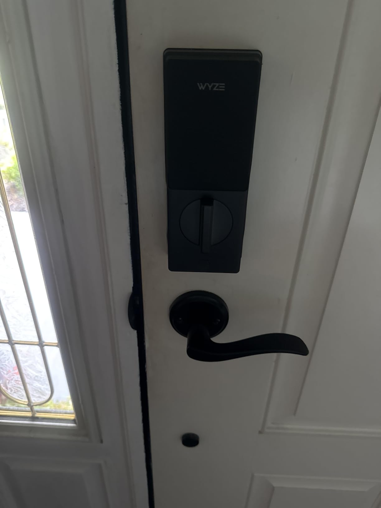 Wyze Palm Lock, Smart Door Lock with Palm Vein Recognition, Keyless Entry Smart Locks for Front Door, Keypad, Auto Lock, Dual Battery, Wi-Fi, Works with Alexa & Google, BHMA, IP53, Mechanical Key customer photo 1