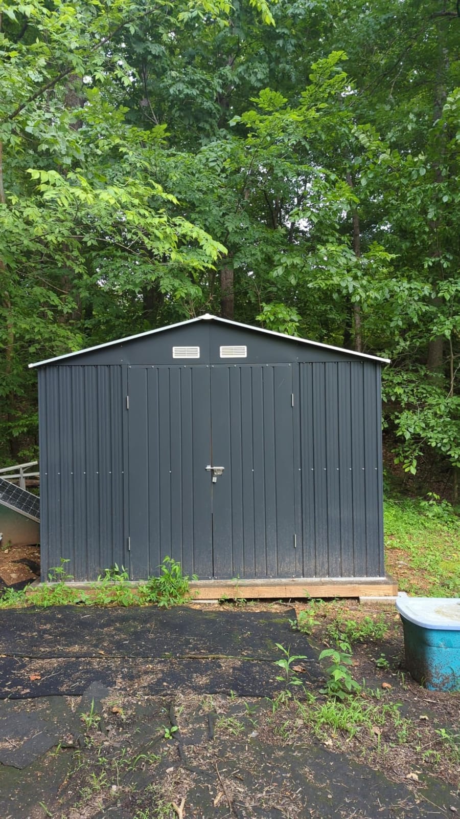 Breezz Outdoor Steel Storage Shed, 10 x 12 ft, Brown customer photo 2