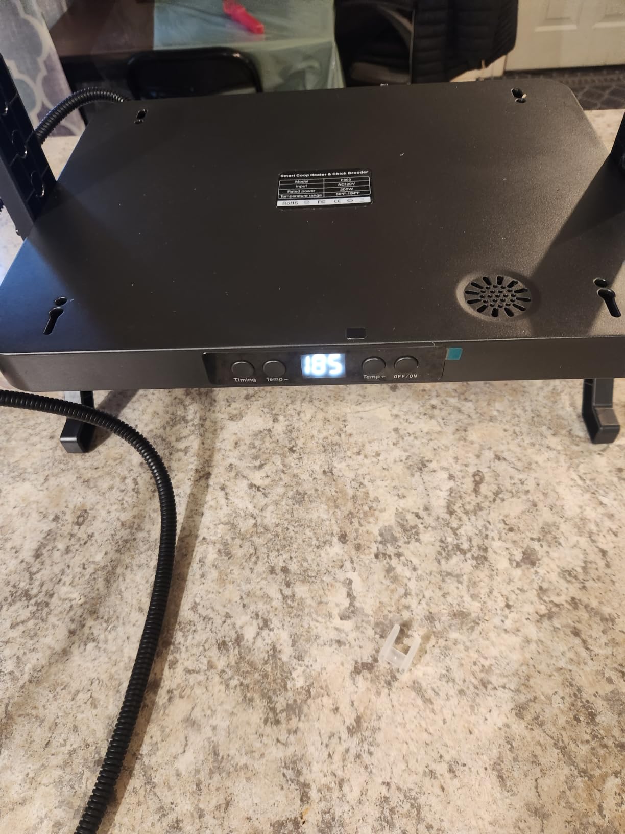 Smart Chicken Coop Heater, 200W Radiant Heat Panel, Adjustable Temp & Timer customer photo 2