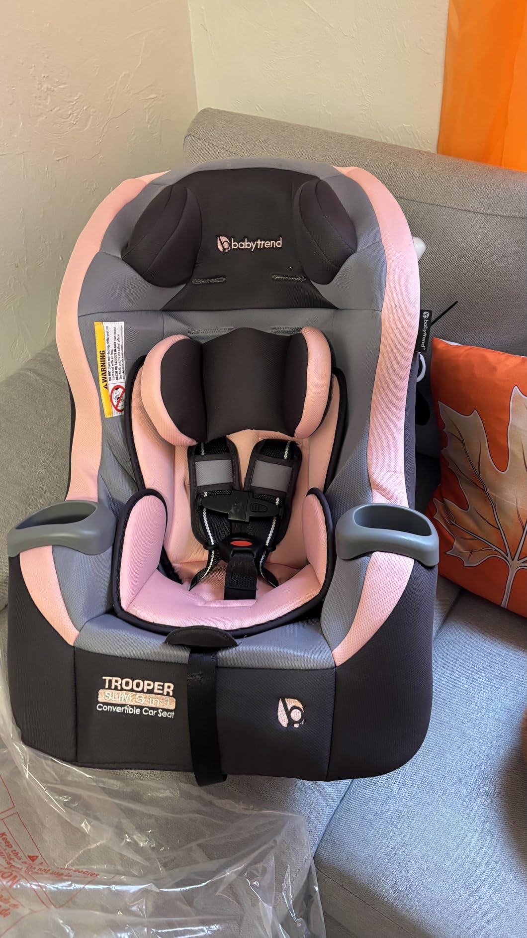 Baby Trend Trooper™ Slim 3-in-1 Convertible Car Seat, Dash Grey – Slim Fit, 3-in-1 Growth Modes, Lightweight Design, Adjustable Comfort Padding customer photo 2