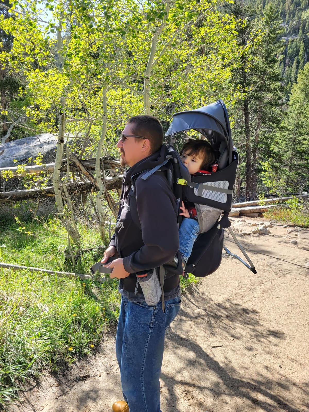 Baby Backpack Carrier, Toddler Hiking Backpack Carrier with Sunshade, Green customer photo 2
