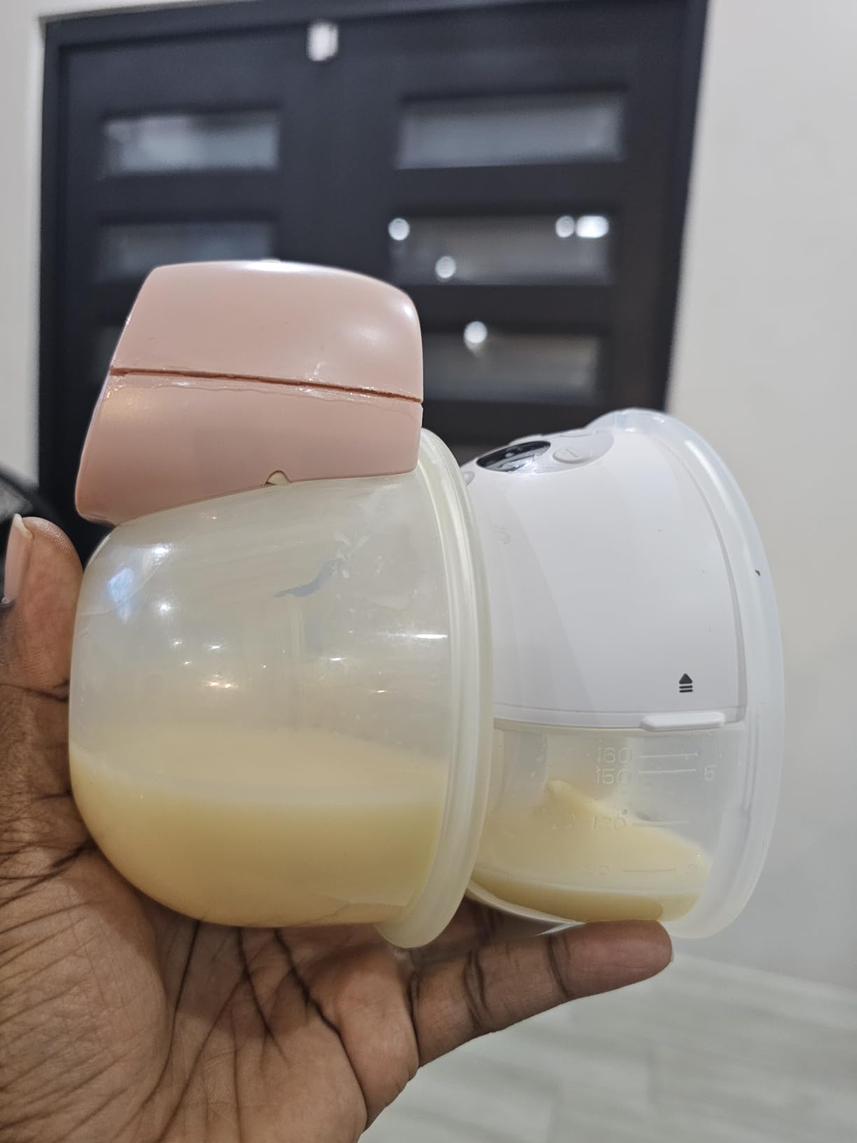 Momcozy Wellness 1 Wearable Breast Pump, Warm-Massage Hands-Free Pump with Heated Flange&Simulated Massage for Comfortable Breastfeeding&Let-Down, App-Controlled, 4 Modes 12 Levels, 180ml/6oz customer photo 1