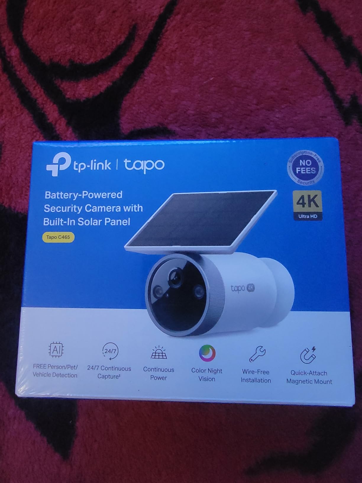 Tapo MagCam 4K Outdoor Wireless Security Camera, Integrated Solar, C465 customer photo 1