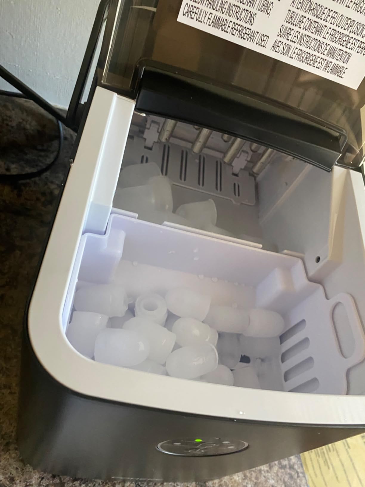 Commercial Ice Maker Machine, 100LBS/24H Freestanding & Undercounter Ice Machine with 2 Water Inlets, 40 PCS/Cycle and 20LBS Storage Bin, Stainless Steel, LED Display & Self-Cleaning for Home Bar customer photo 2