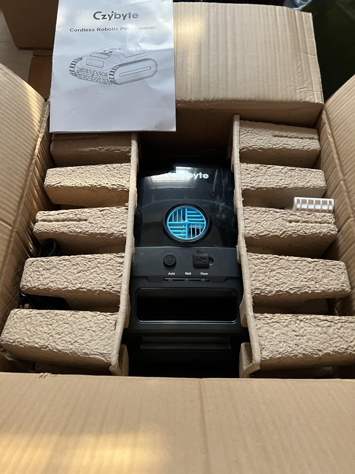 Cordless Robotic Pool Cleaner, Light Orange customer photo 2