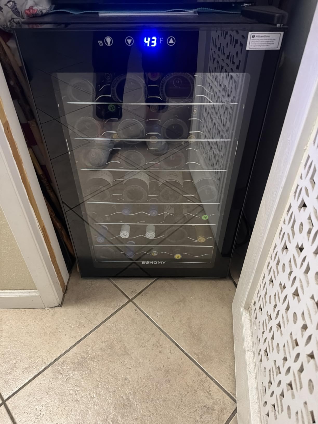 EUHOMY 18L Wine Fridge Mini Fridge, Freestanding Counter-top Wine Cooler customer photo 1