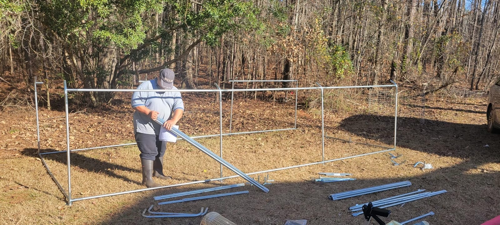 Quictent Large Metal Chicken Coop Run for 30+ Poultry w/Beige Nest Box customer photo 2
