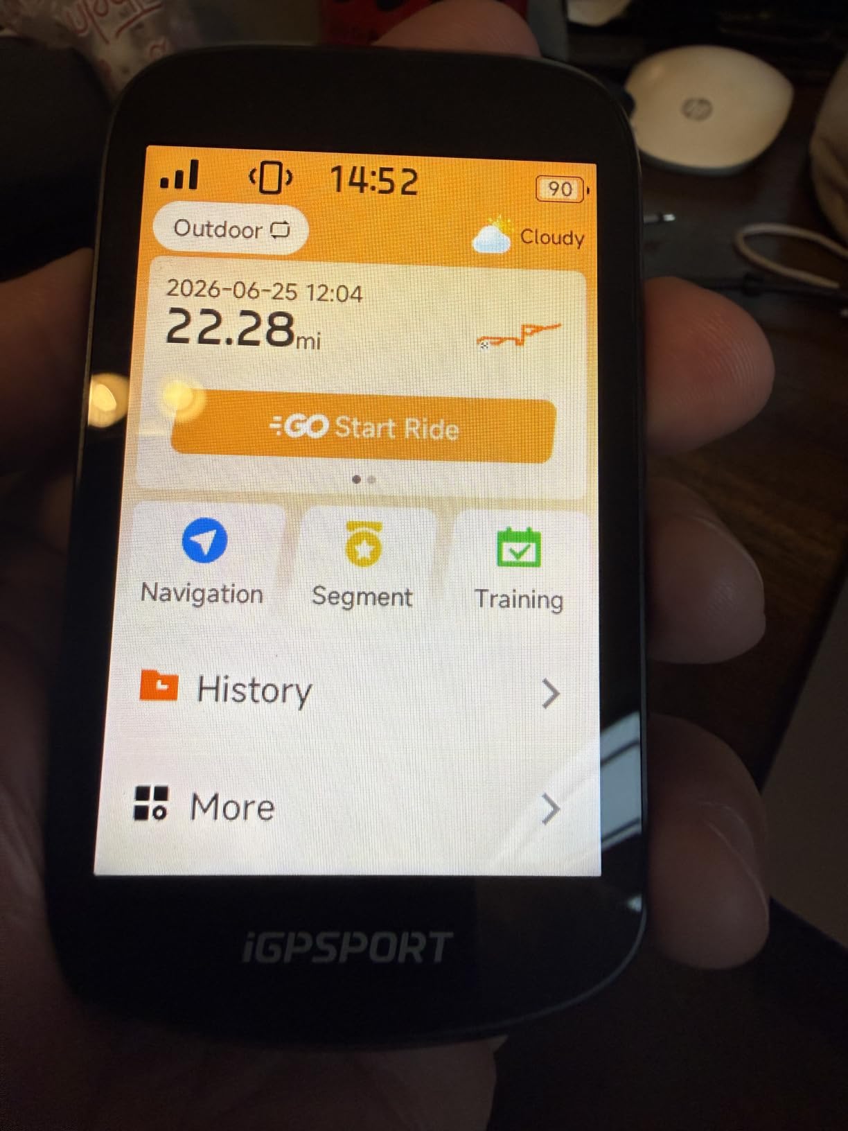 iGPSPORT BSC500 GPS Bike Computer, 3.3'' Touch Screen MAP Voice Navigation customer photo 1