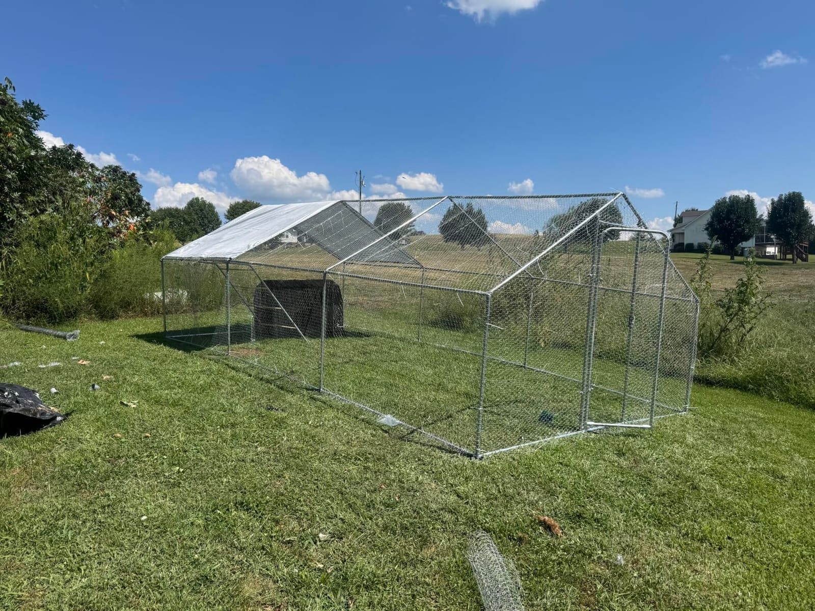 23.2x9.8 FT Extra Large Metal Chicken Coop, Walk-in Poultry Run Pen customer photo 1