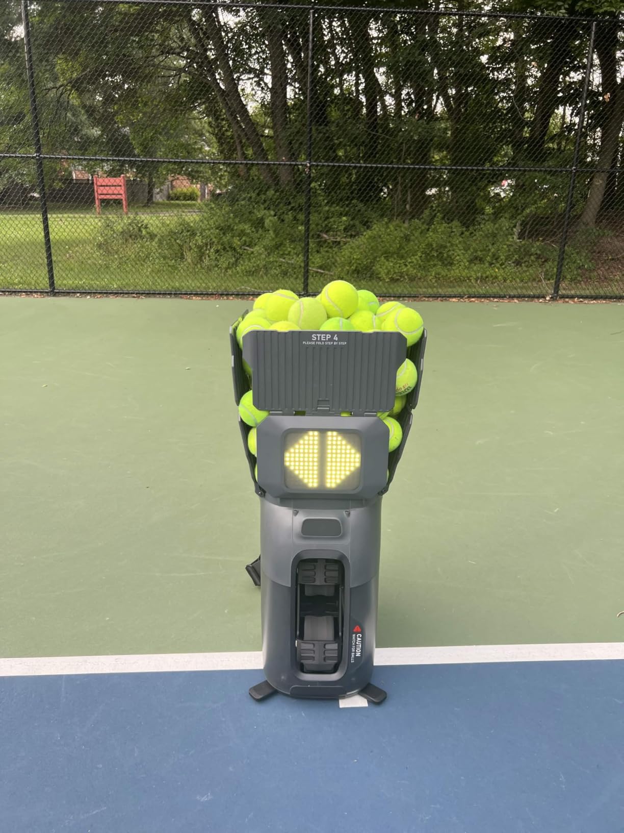 Basic Tennis Ball Machine, 18.7LB Portable Tennis Robot customer photo 2