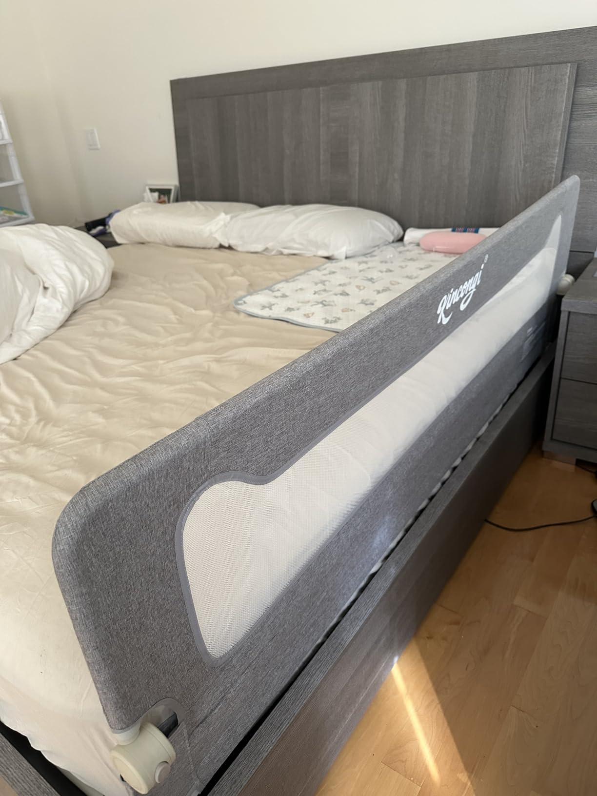 Bed Rail for Toddlers, 71 Inch Swing Down Toddler Bed Rails customer photo 2