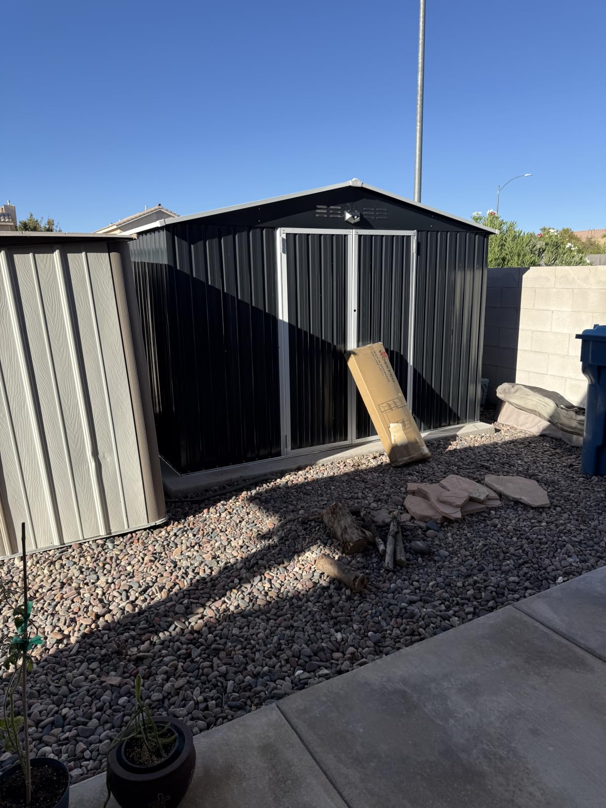 8 x 6 FT Outdoor Storage Shed, Metal Garden Shed for Backyard and Patio customer photo 1