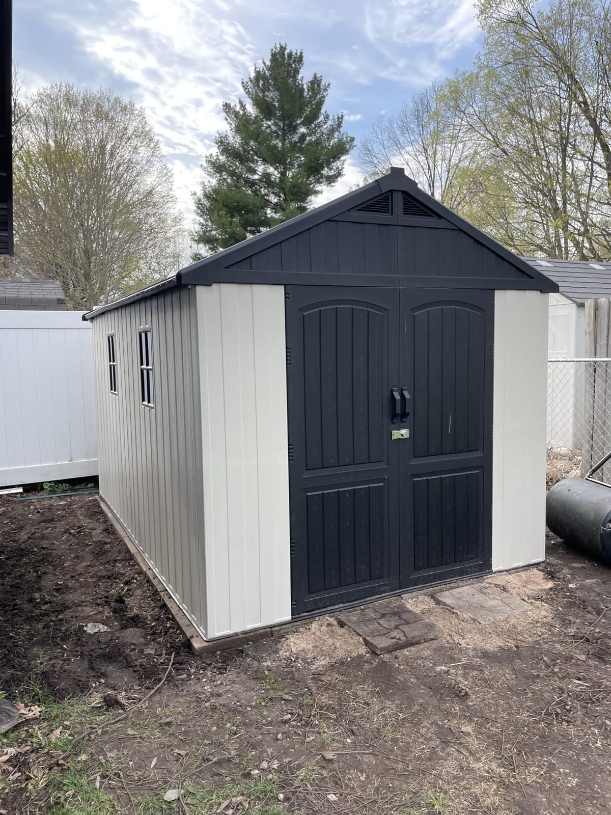 Patiowell 8x10 FT Resin Outdoor Storage Shed with Floor, Light Gray customer photo 1