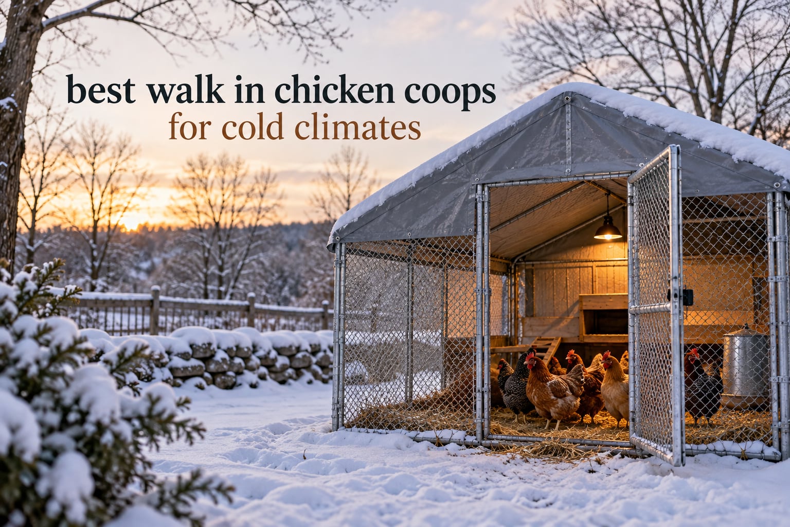 best walk in chicken coops for cold climates