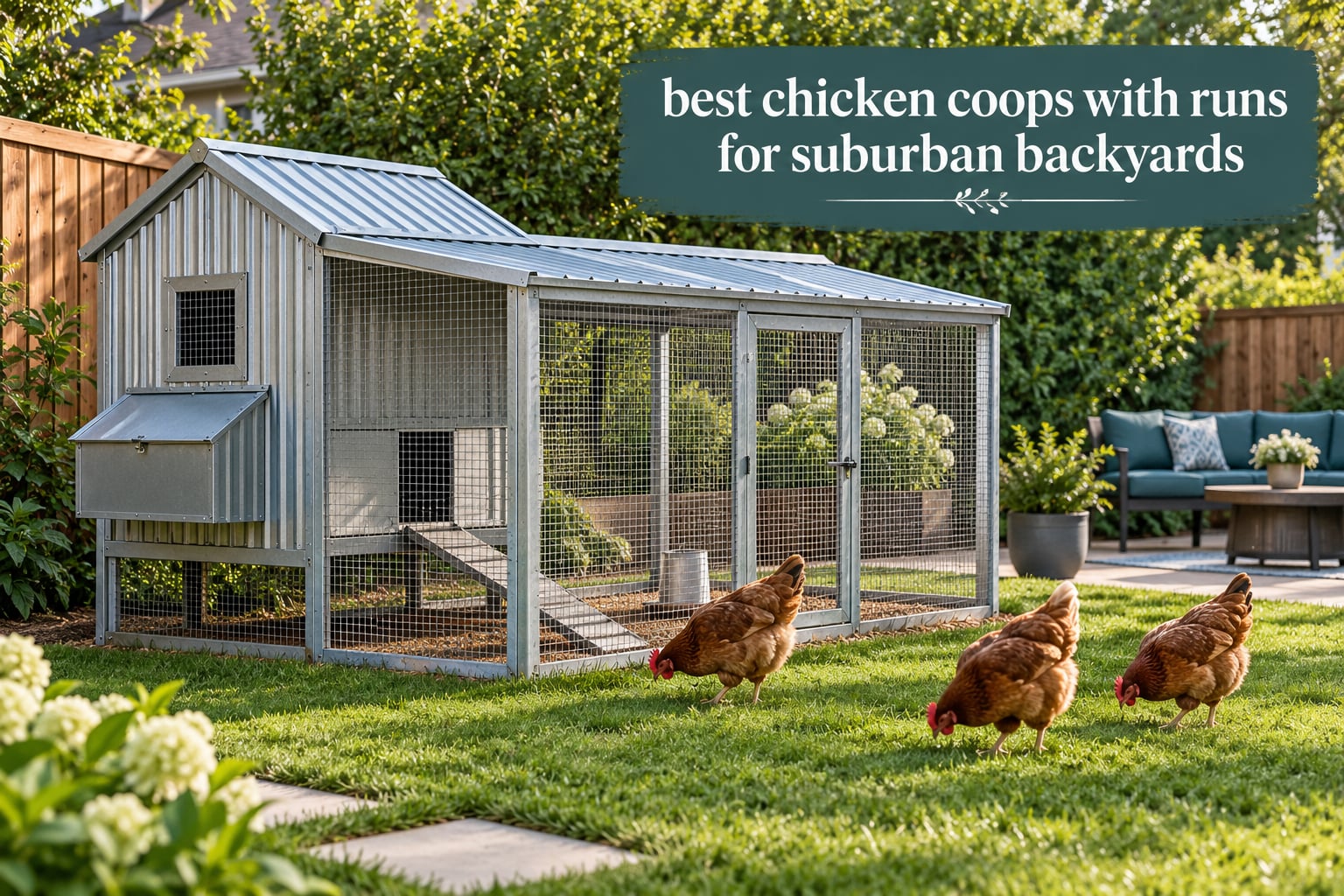 best chicken coops with runs for suburban backyards