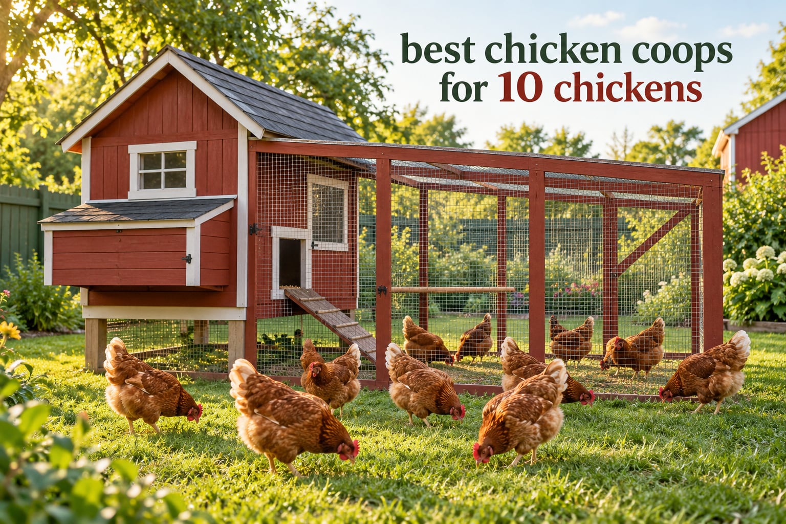 best chicken coops for 10 chickens