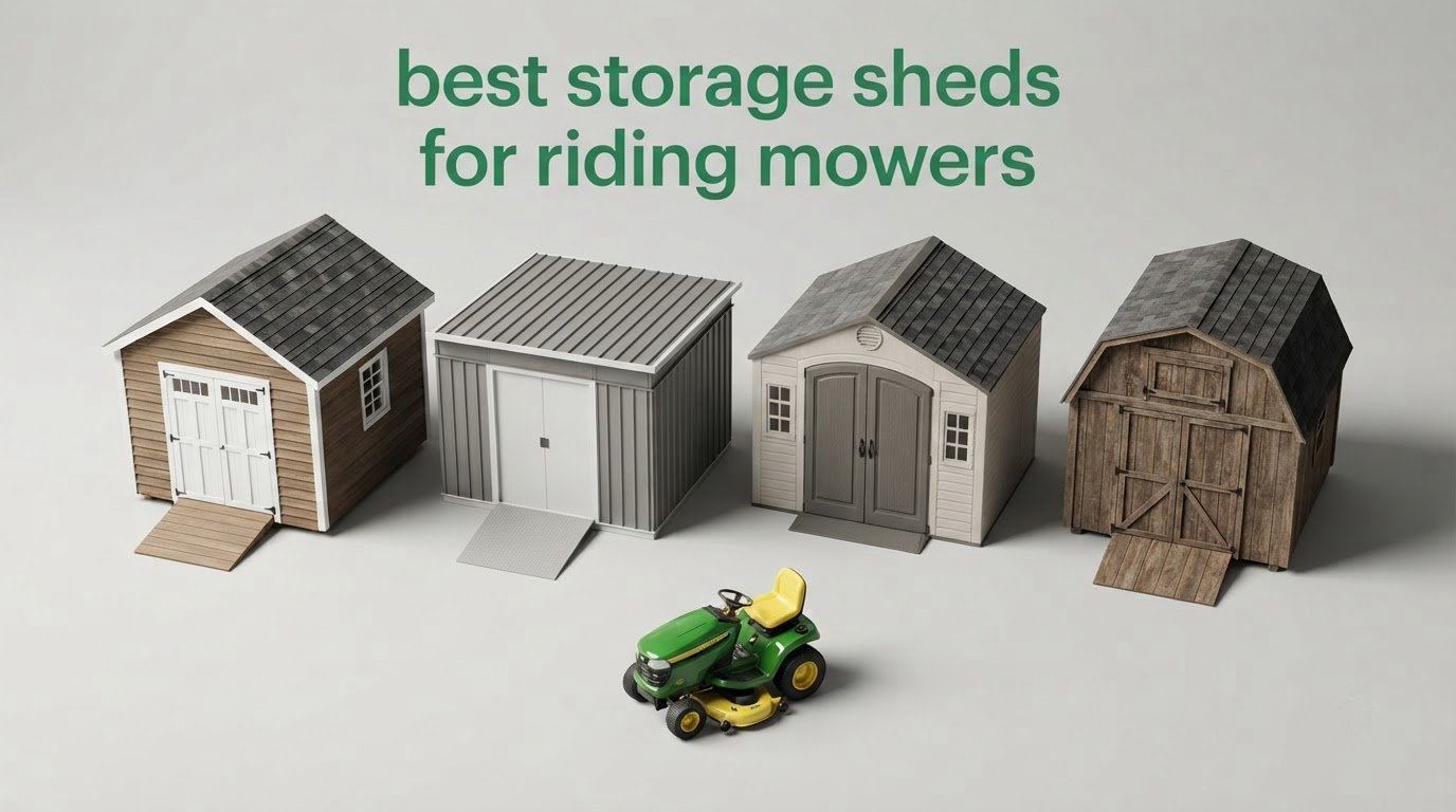 best storage sheds for riding mowers