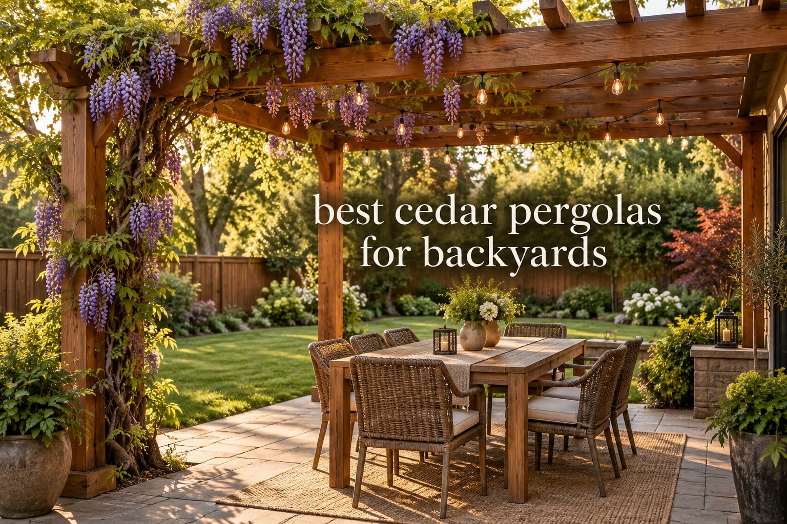 best cedar pergolas for backyards